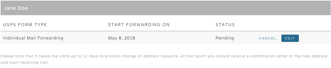 request usps mail forwarding form 2018